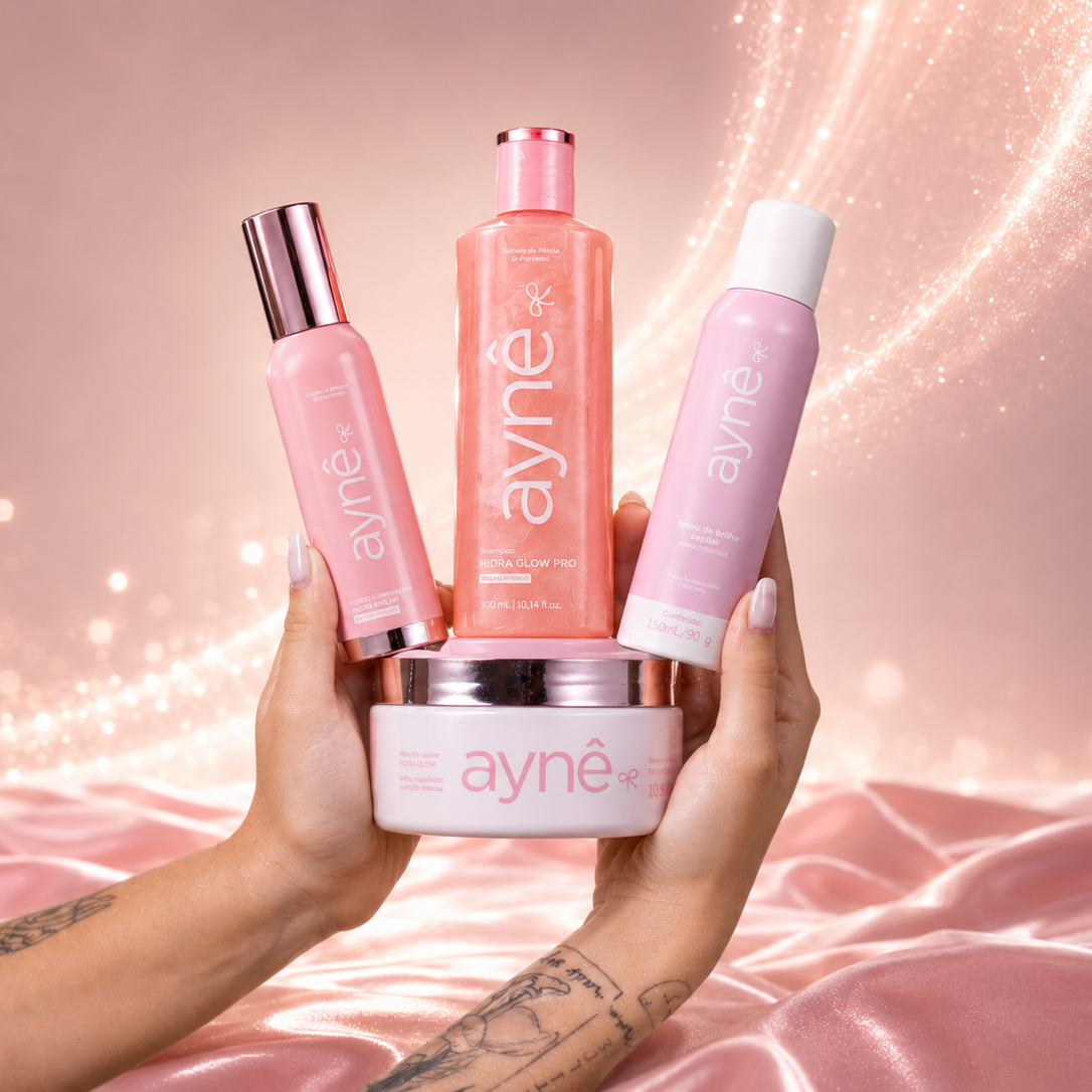 Kit Hidra Glow Pro - Shampoo + Máscara Capilar + Spray Repair + Super Brinde