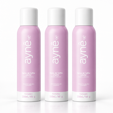 3 Sprays de Brilho Capilar Perfumado Aynê