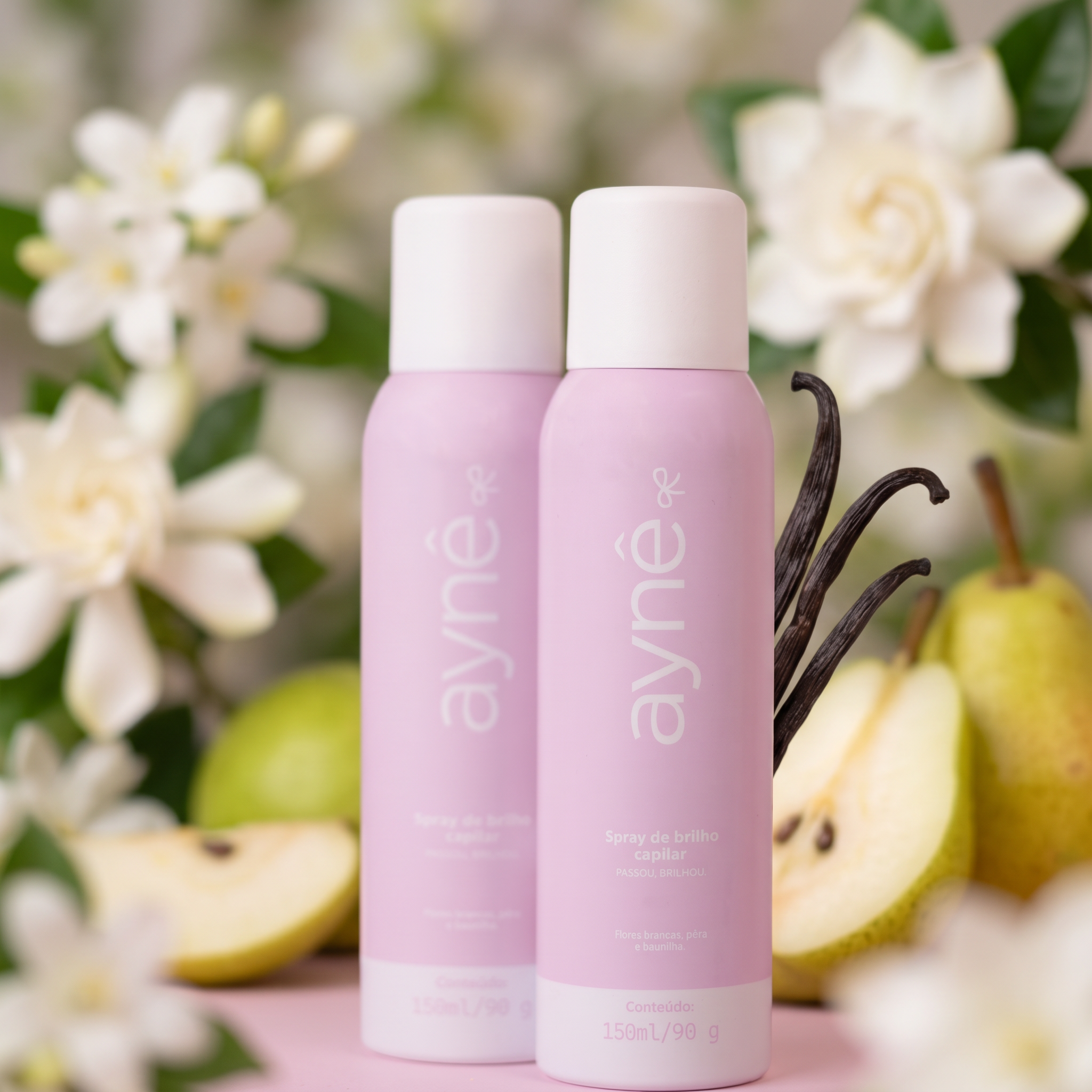 2 Sprays de Brilho Capilar Perfumado Aynê